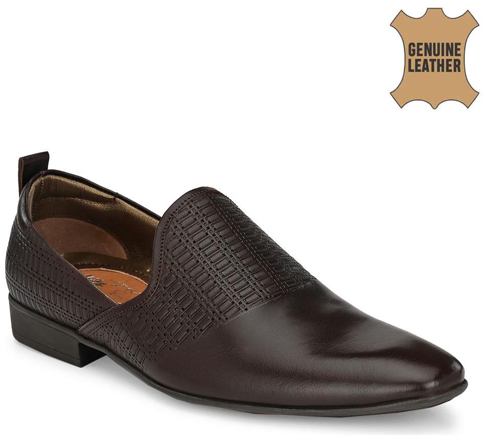 

Hitz Men Brown Slip-On Formal Shoes - N 20-BROWN - N 20