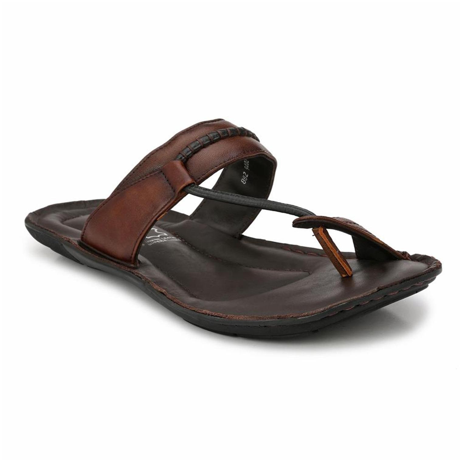 

Hitz Brown- Black Slippers For Men s