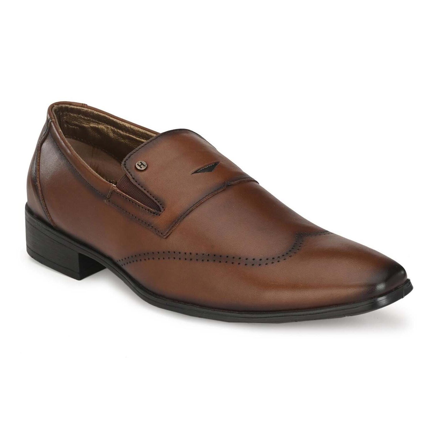 

Hitz Men Brown Brogues Formal Shoes - 6452-BROWN