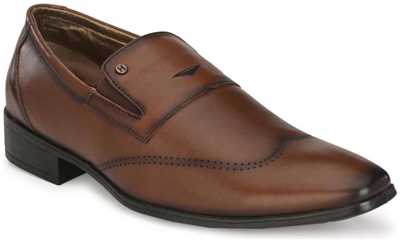 

Hitz Men Brown Brogues Formal Shoes - 6452-BROWN