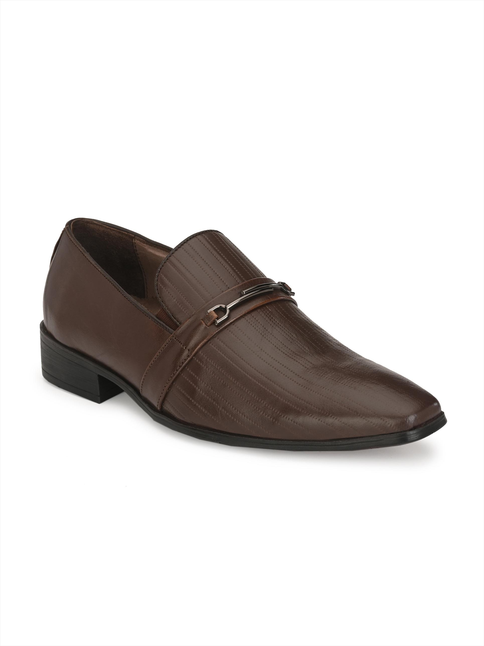 

Hitz Men Brown Slip-On Formal Shoes - 6451-BROWN