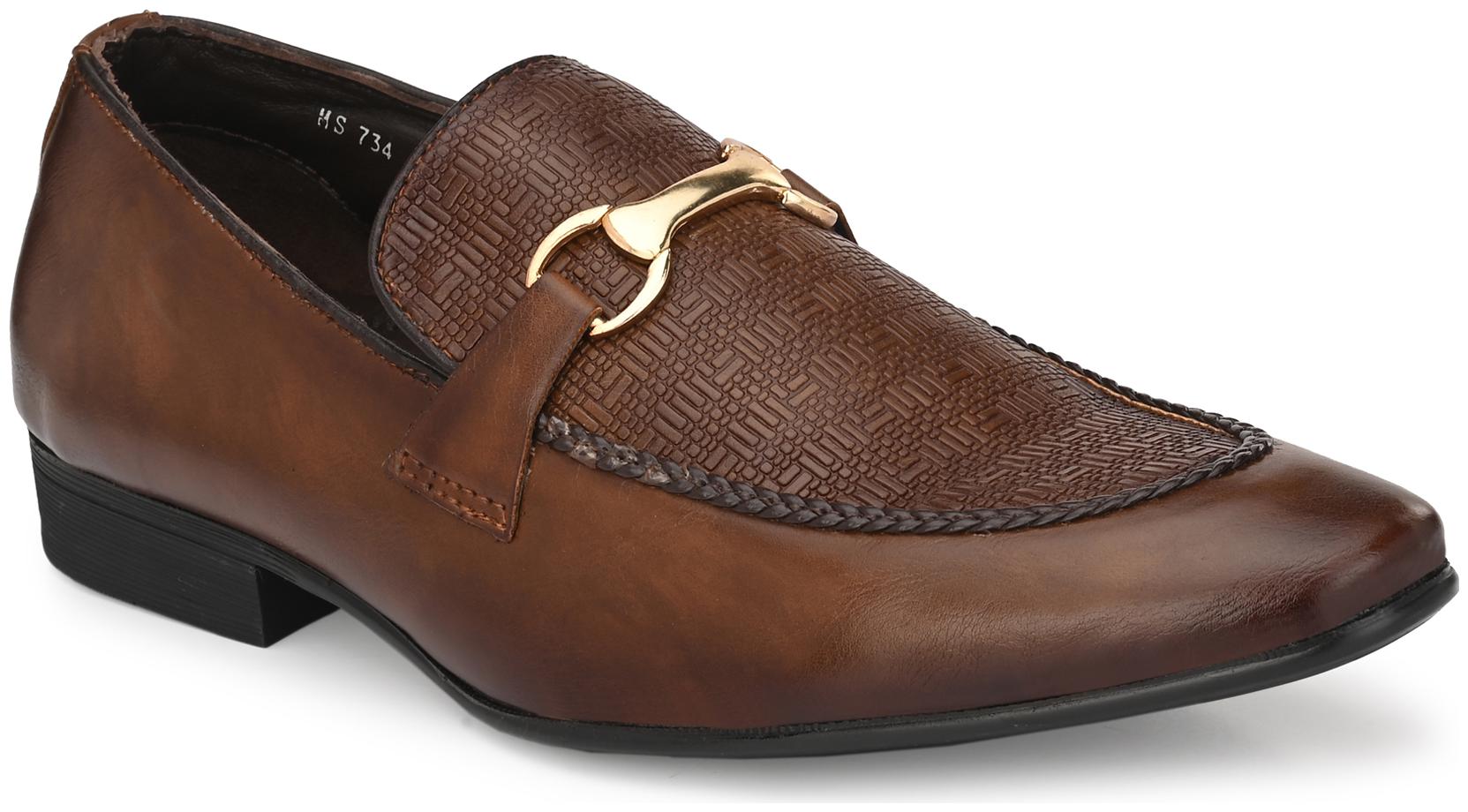 

Hitz Men Brown Slip-On Formal Shoes - MS 4709-BROWN