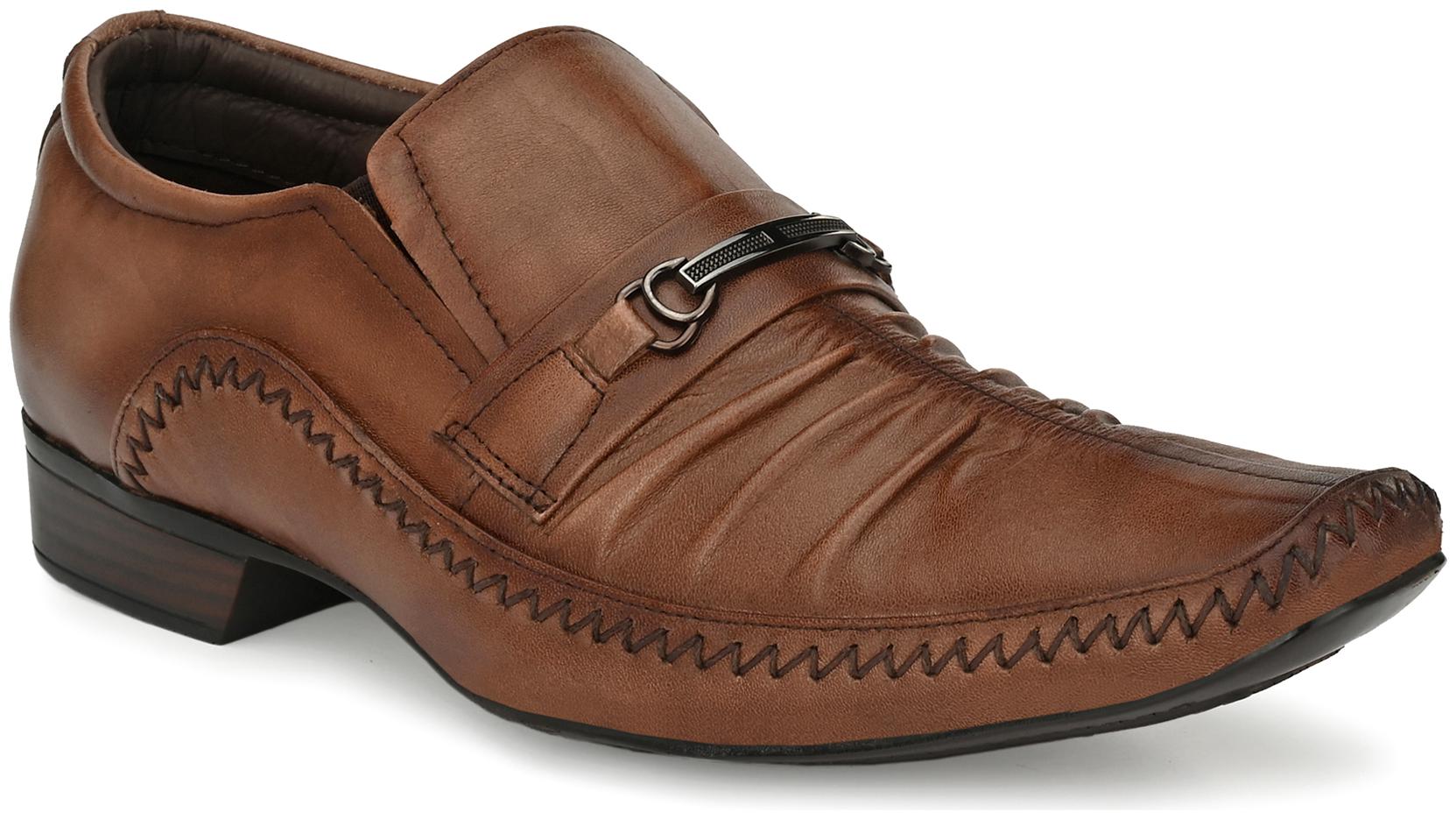 

Hitz Men Brown Slip-On Formal Shoes - 8221-BROWN
