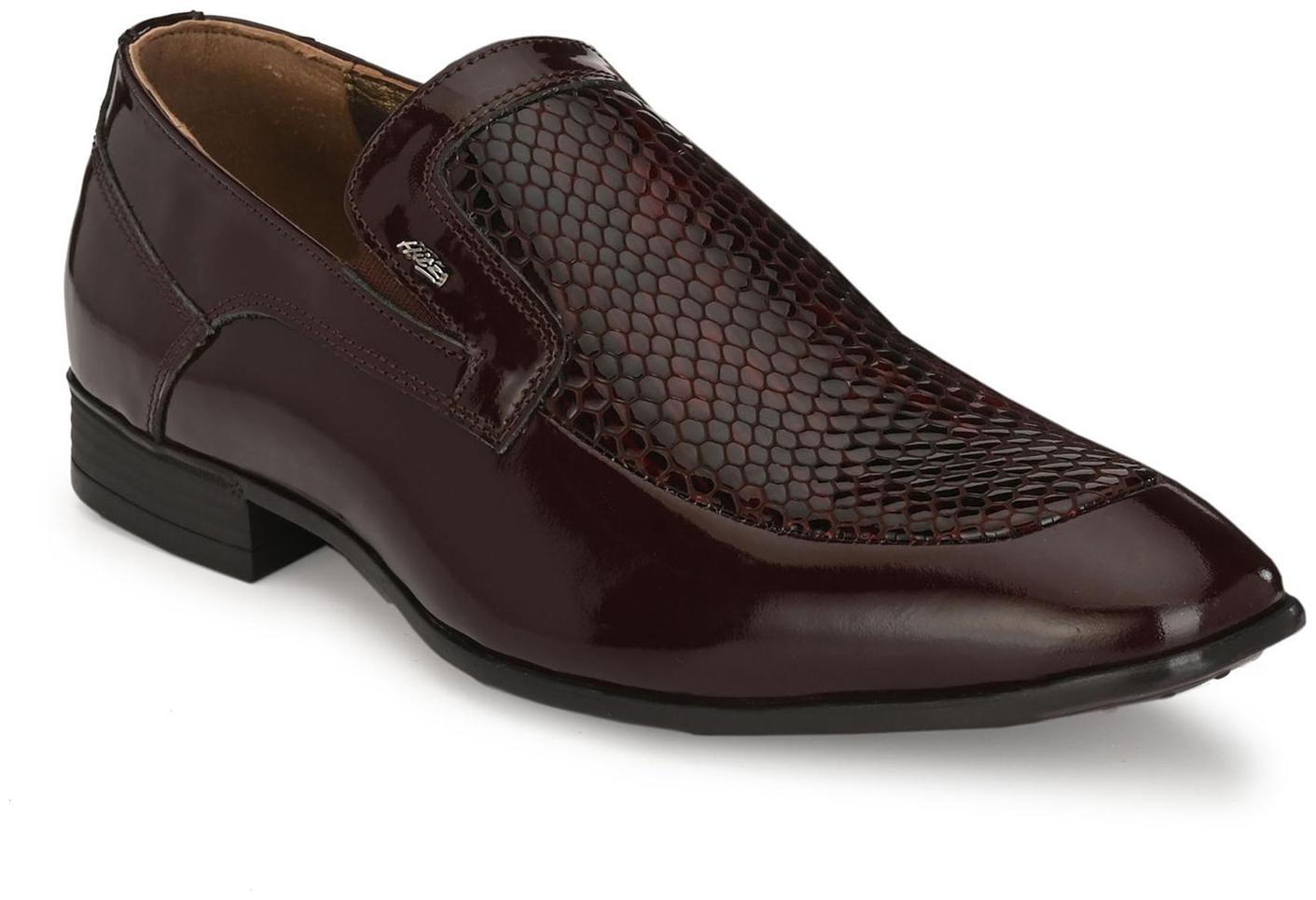 

Hitz Men Red Slip-On Formal Shoes - 7203-CHERRY