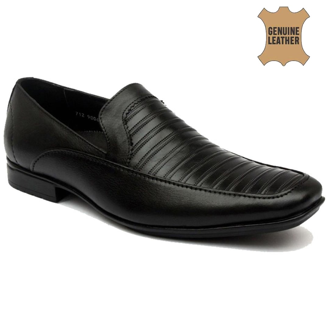 

Hitz Men Black Slip-On Formal Shoes - 9004