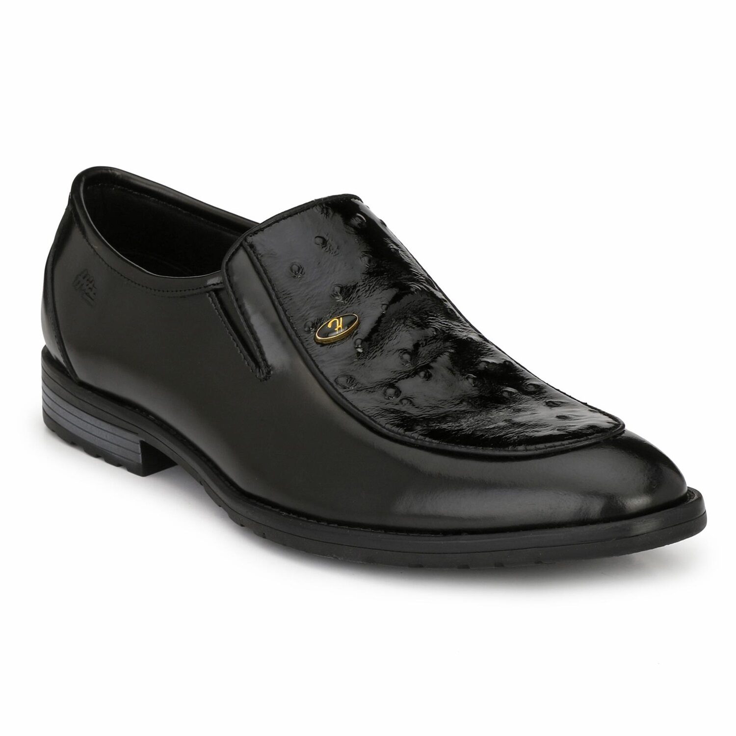 

Hitz Men Black Slip-On Formal Shoes
