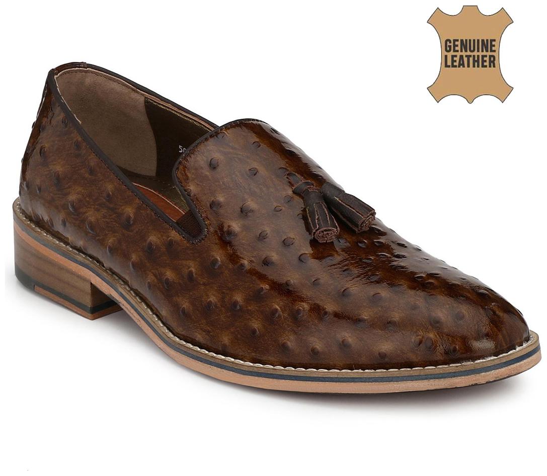 

Hitz Men Brown Slip-On Formal Shoes