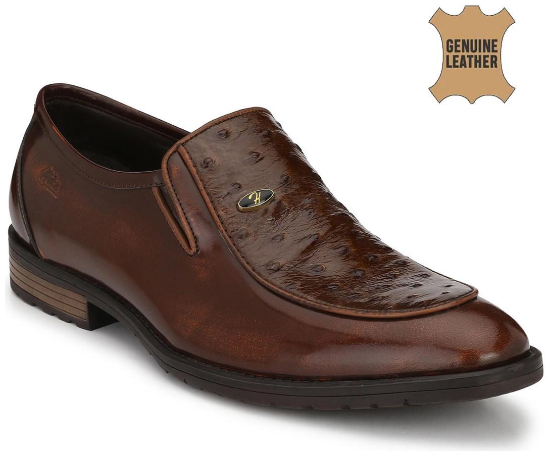 

Hitz Men Tan Slip-On Formal Shoes