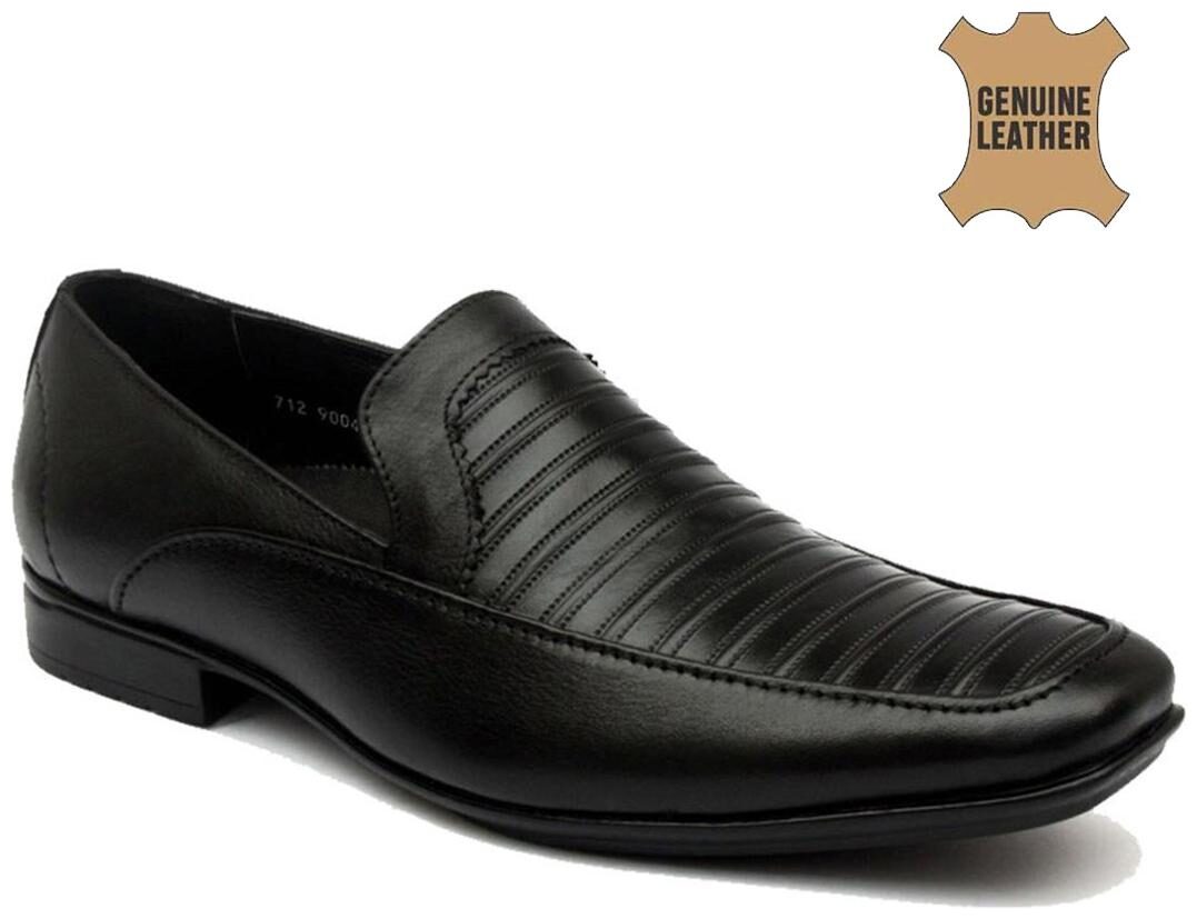 

Hitz Men Black Slip-On Formal Shoes - 9004