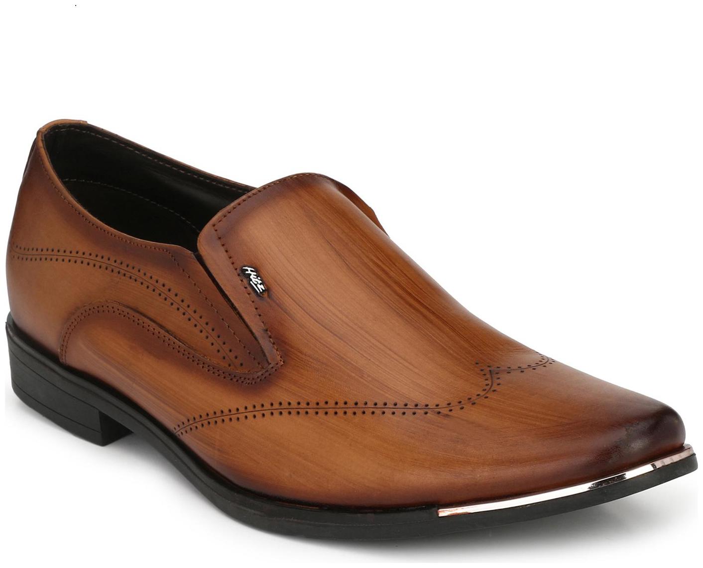 

Hitz Men Tan Slip-On Formal Shoes