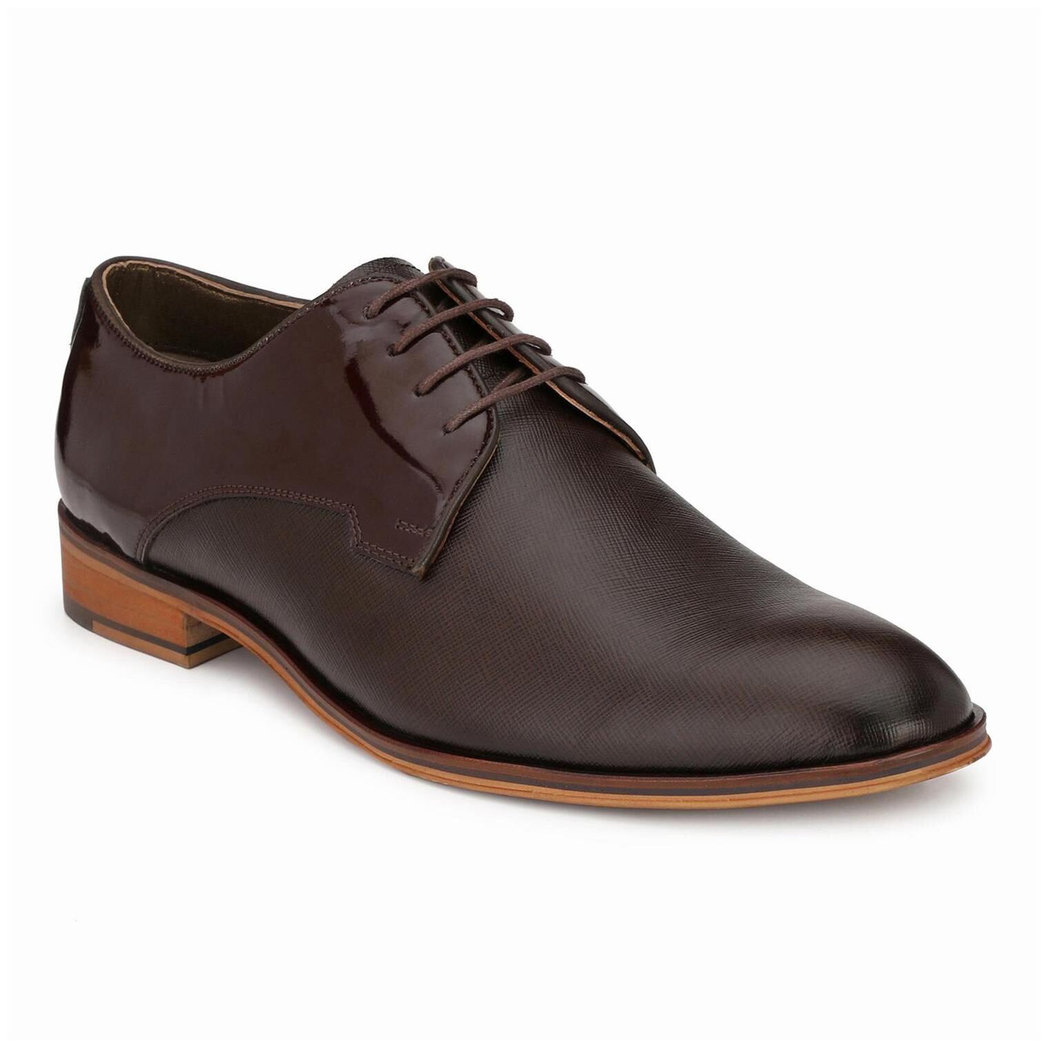 

Hitz Men Brown Derby Formal Shoes