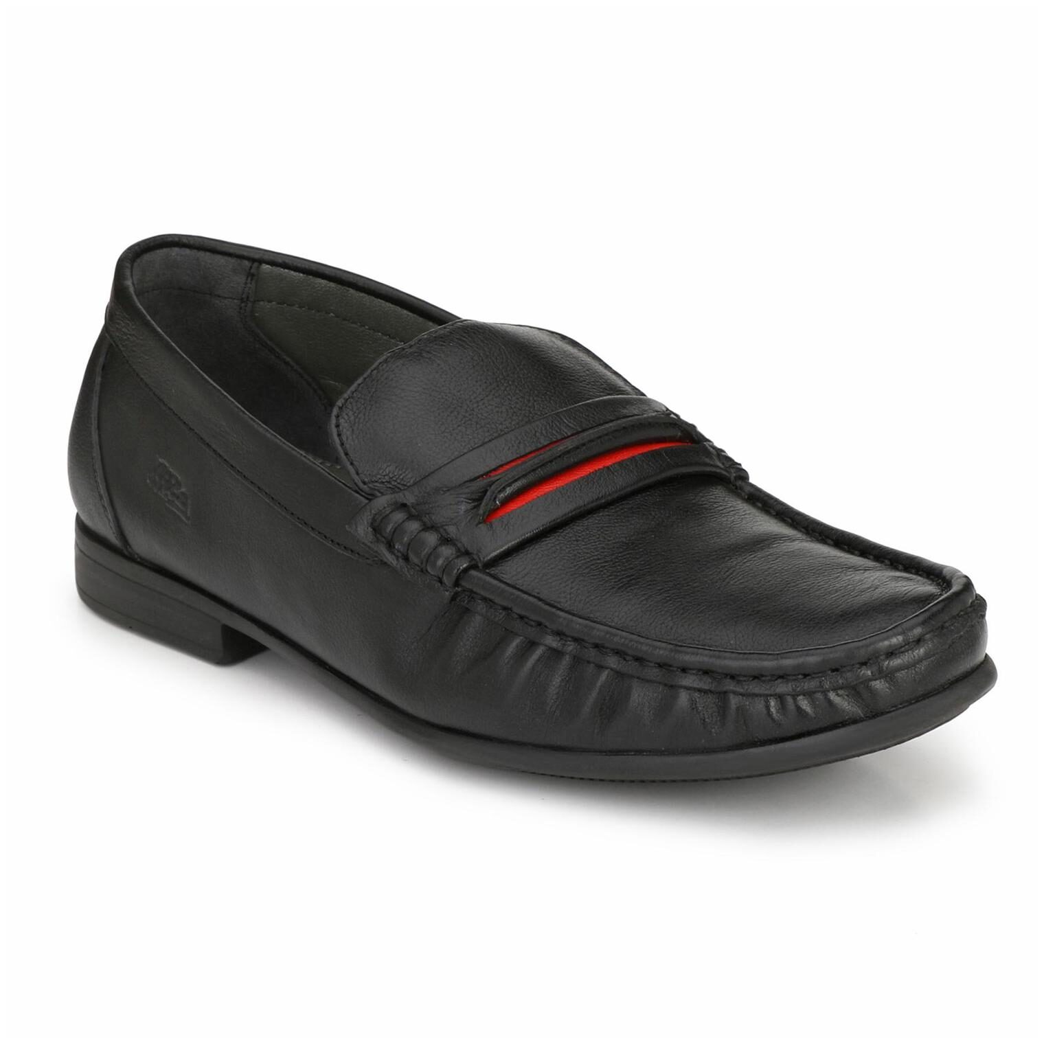 

Hitz Men Black Slip-On Formal Shoes