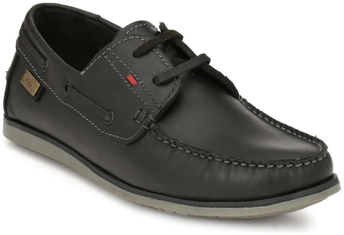 

Hitz Black Casual Boat Shoe For Men s