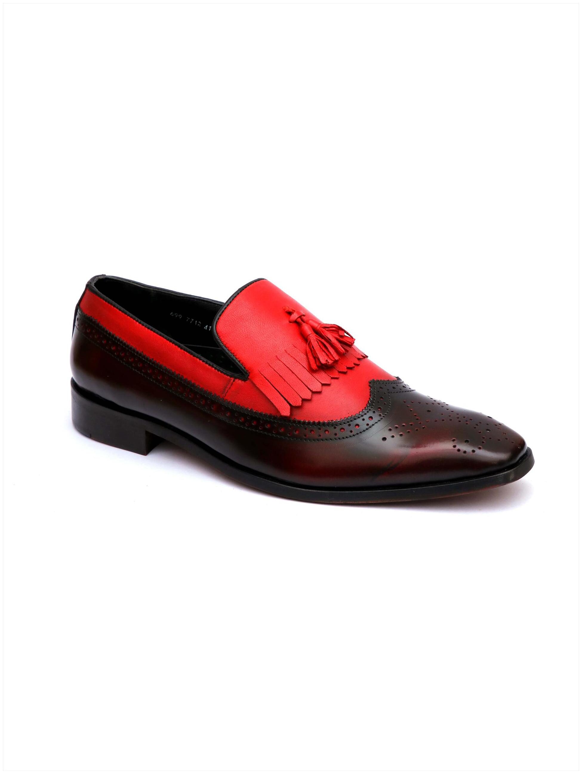 

Hitz Men Red Slip-On Formal Shoes - 7712-BO CALF SHEEP