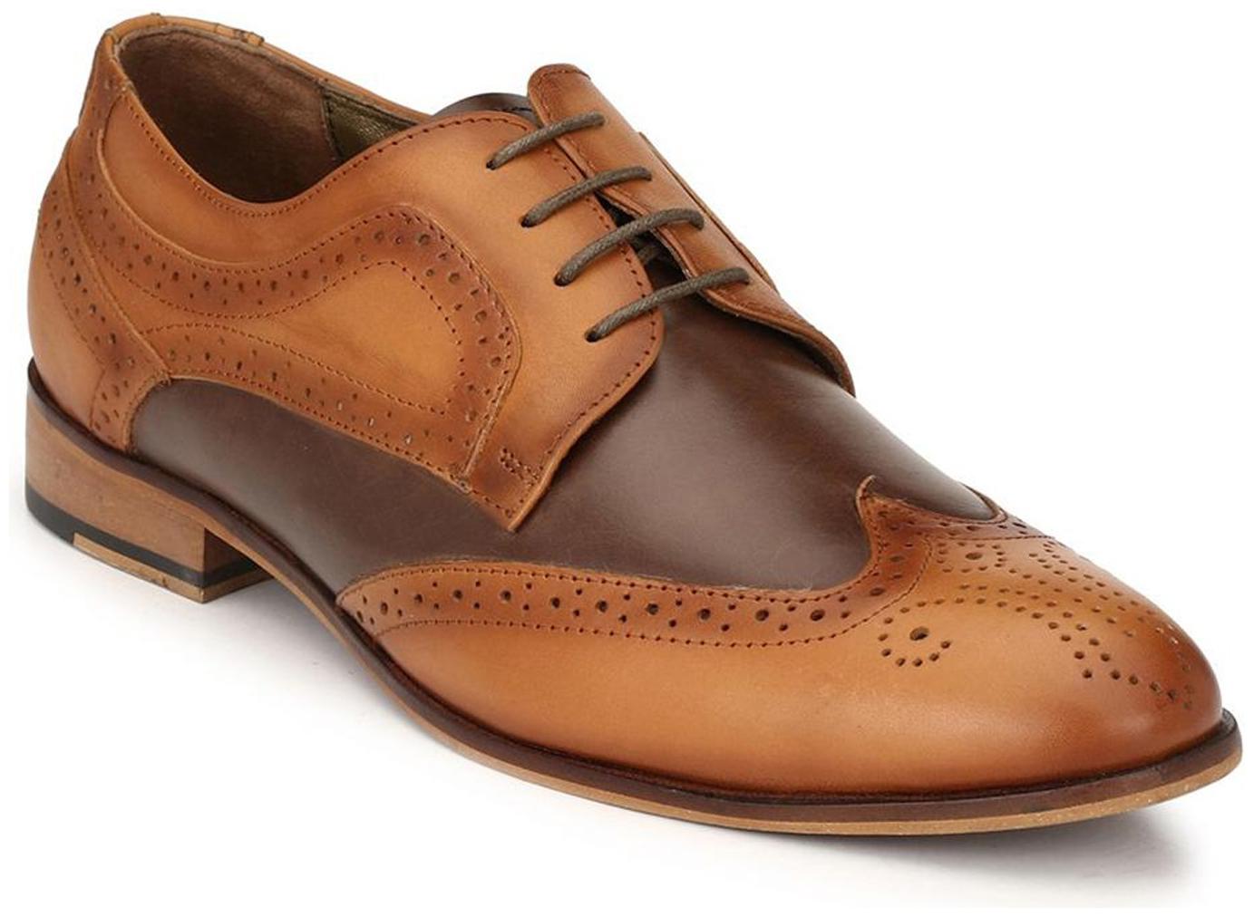 

Hitz Men Tan Derby Formal Shoes