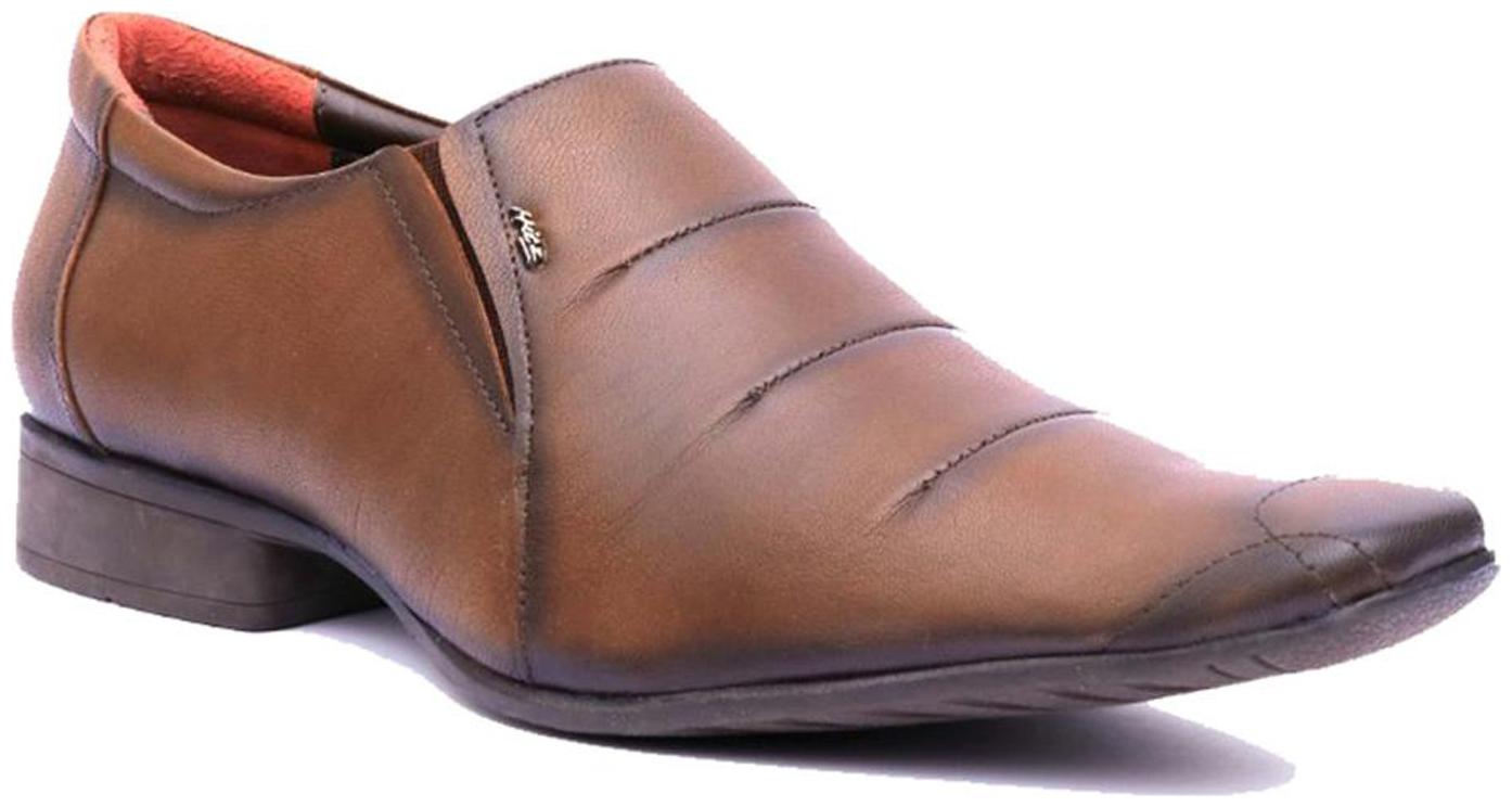 

Hitz Men Tan Slip-On Formal Shoes