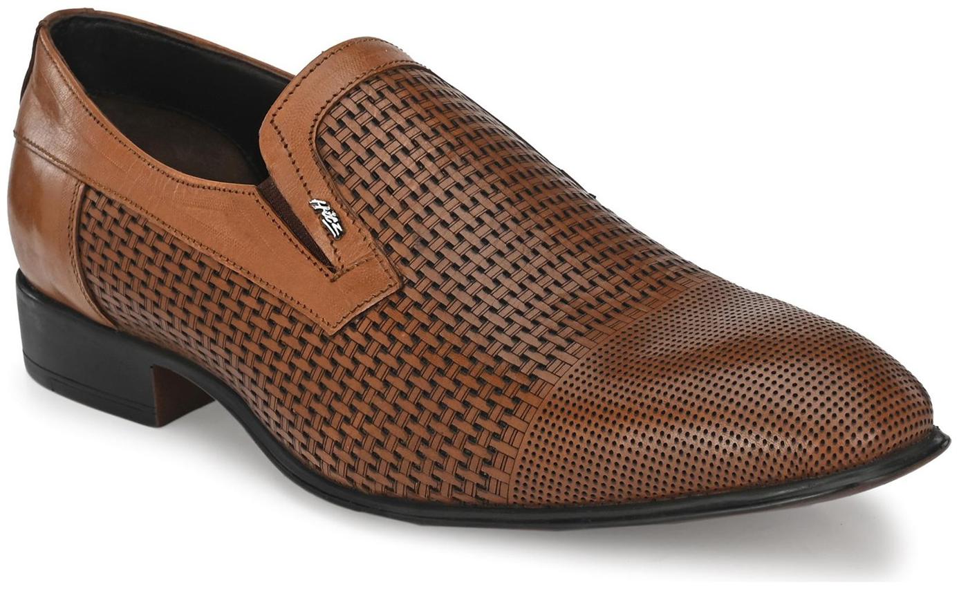

Hitz Men Tan Slip-On Formal Shoes - 2101