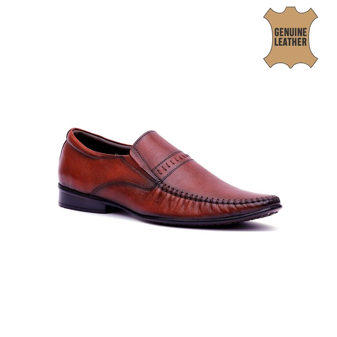 

Hitz Men Brown Slip-On Formal Shoes