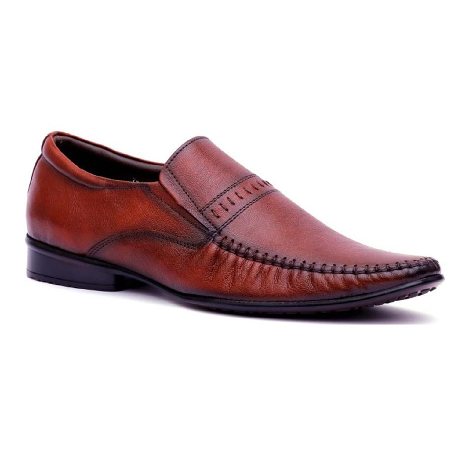 

Hitz Men Brown Slip-On Formal Shoes