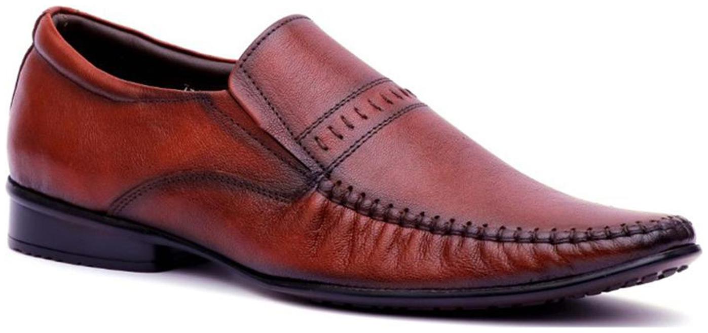 

Hitz Men Brown Slip-On Formal Shoes