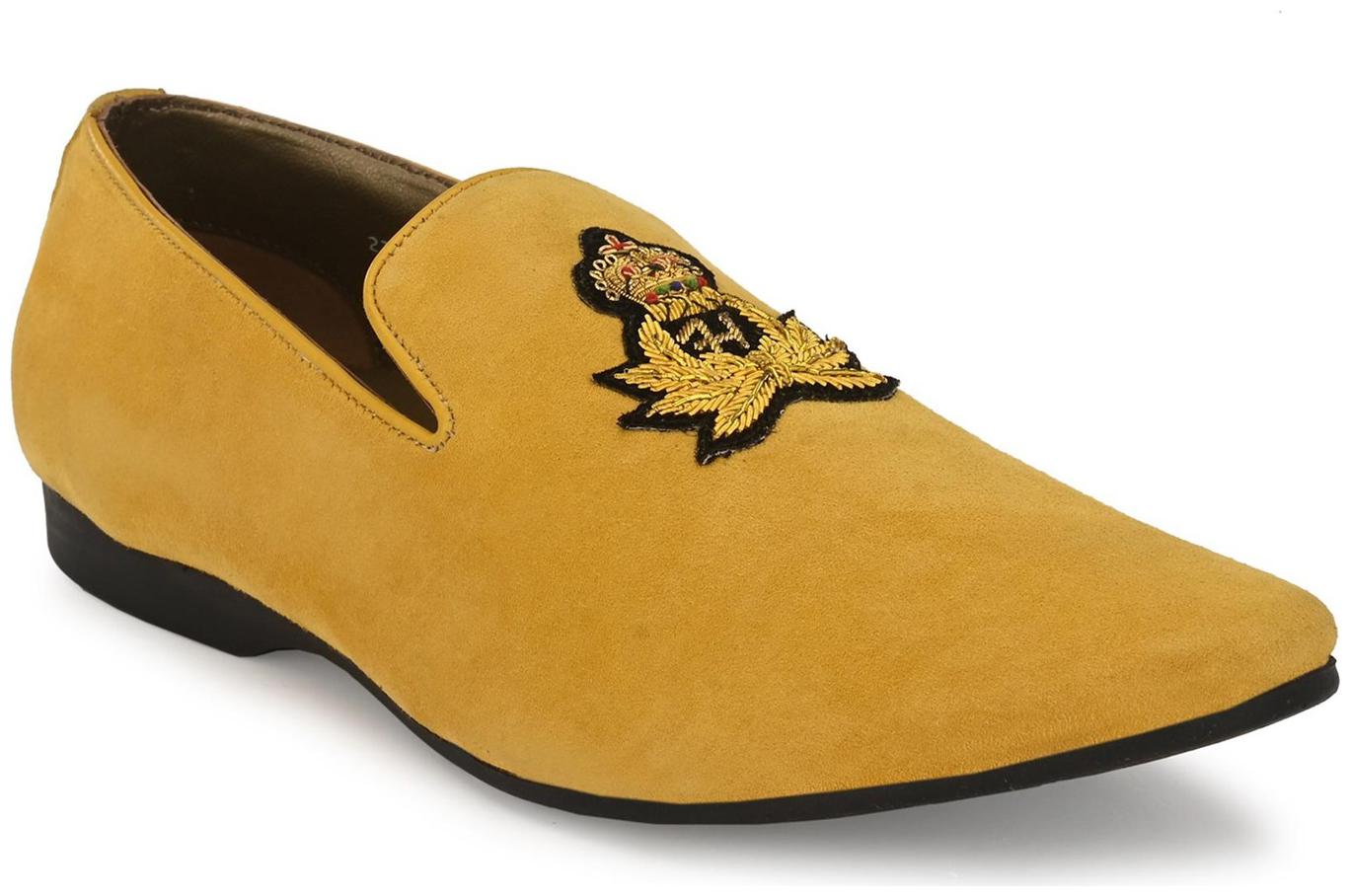 

Hitz Men Yellow Slip-On Formal Shoes - 3918-YELLOW