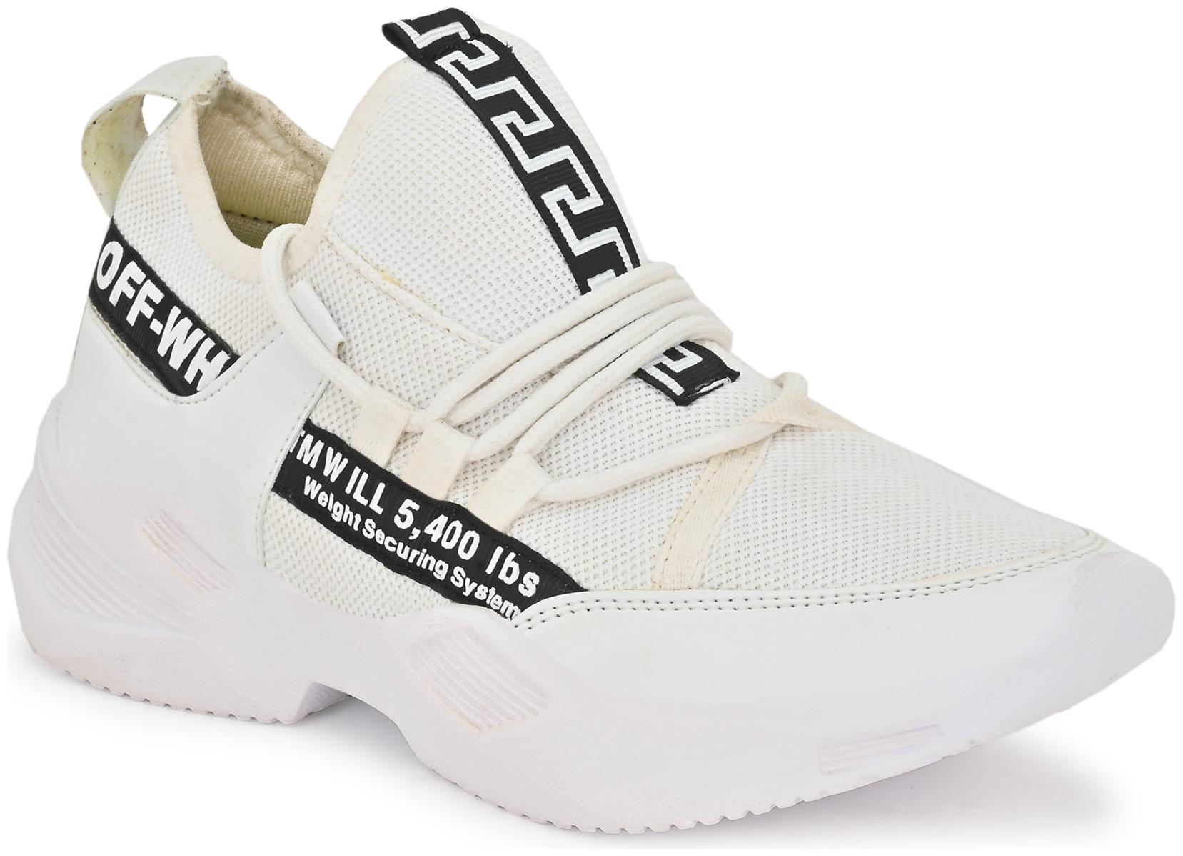 

HUNDO P Men Running Shoes ( White )