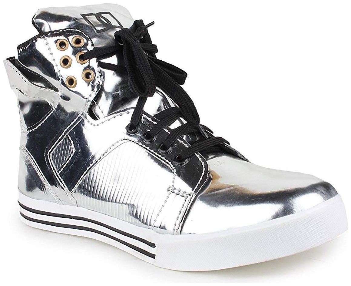 

HUSH BERRY Men Silver Sneakers