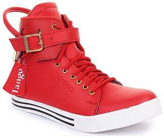 HUSH BERRY Slip-On Sneakers For Men ( Red )