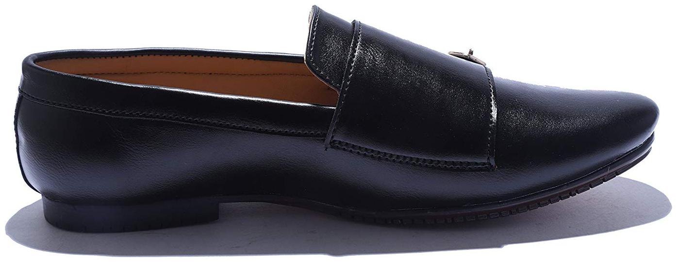 

Hush Berry Premium Monk Venetian Loafer (Handmade Synthetic Leather) (6 Black)