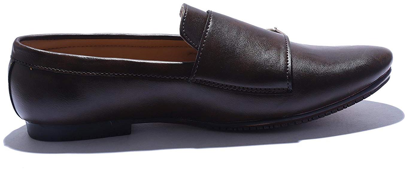 

Hush Berry Premium Monk Venetian Loafer (Handmade Synthetic Leather) (7 Coffee Brown)