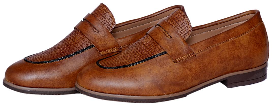 

HUSH BERRY Men Tan Slip-On Formal Shoes