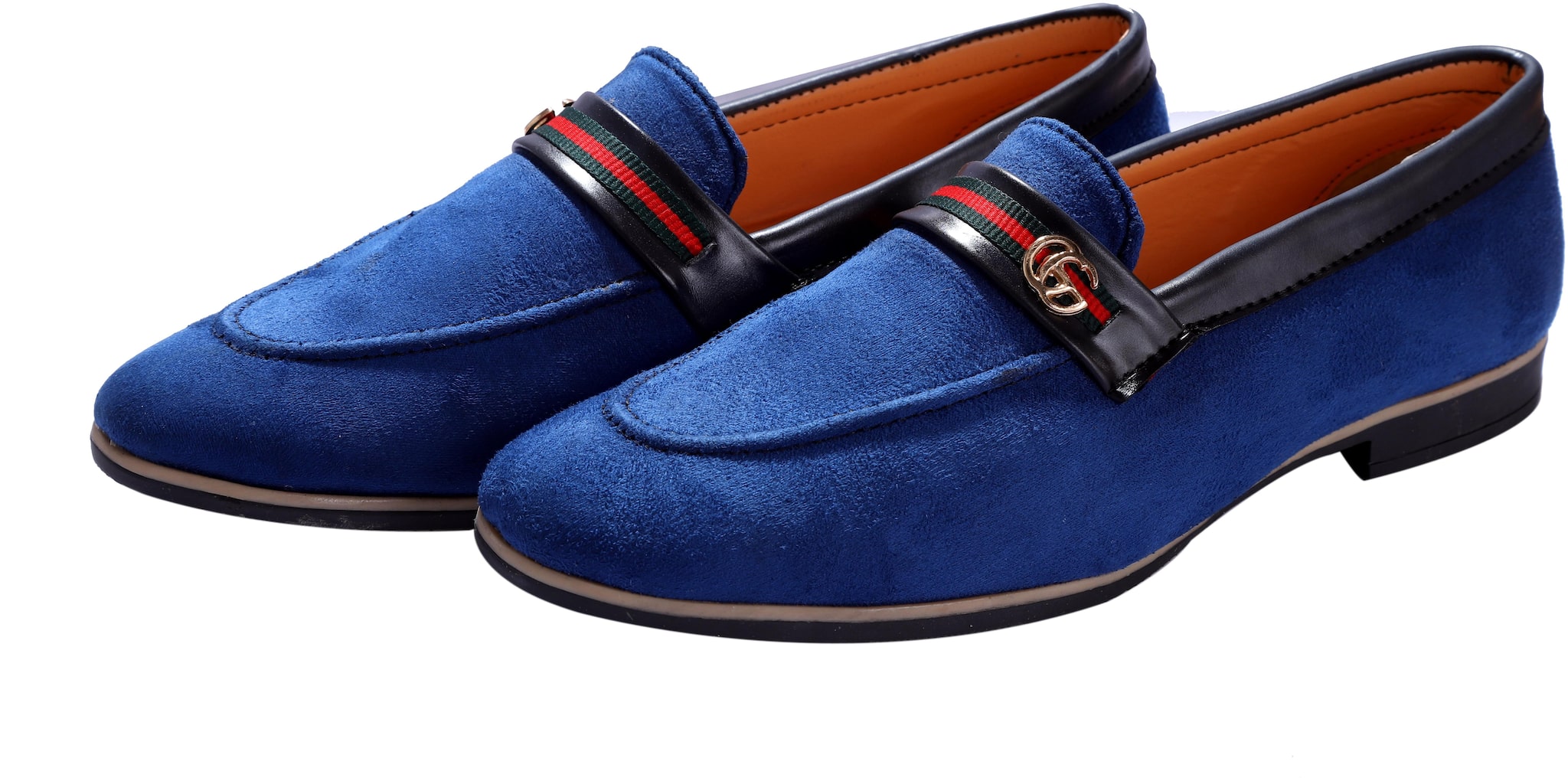 

Hush Berry Velvet Designer Slip-On Shoe spacial Design for Men(7 Blue)