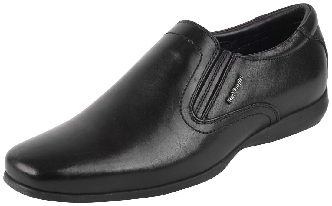 

Hush Puppies Men Premium Leather Black Formal Slip On Shoes