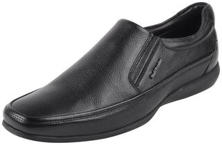 Hush Puppies Men Premium Leather Black Formal Slip On Shoes