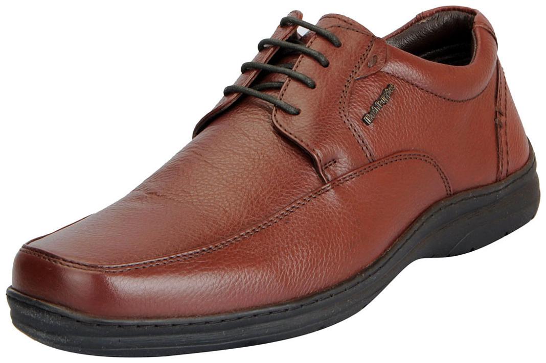 

Hush Puppies Men s Premium Leather Tan Formal Lace Up Shoes