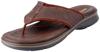 Hush Puppies Men's Brown Leather House and Daily Wear Slippers