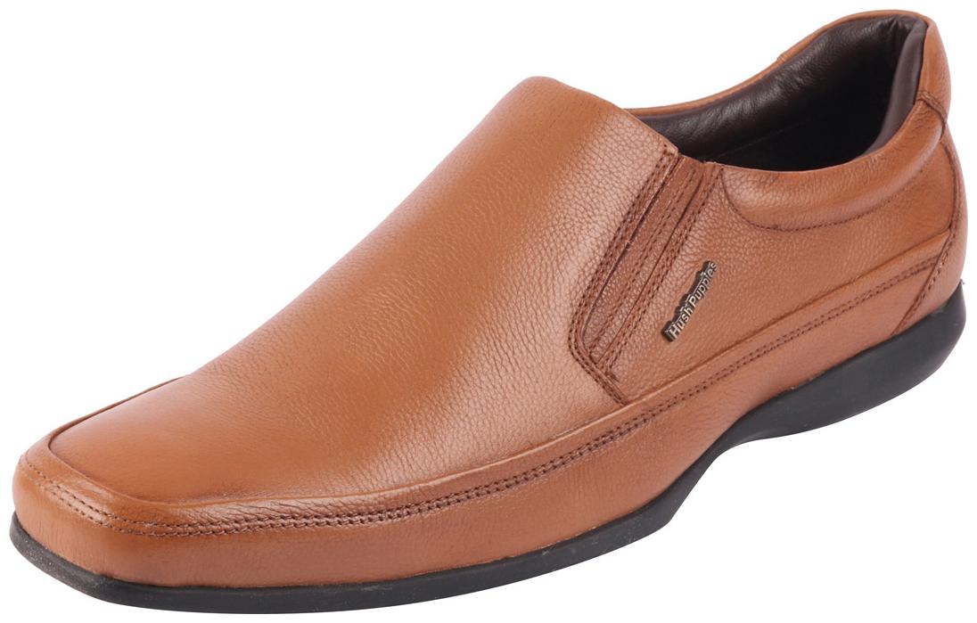 

Hush Puppies Men Premium Leather Tan Formal Slip On Shoes