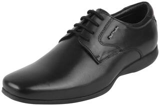 Hush Puppies Men Premium Leather Black Formal Lace Up Shoes