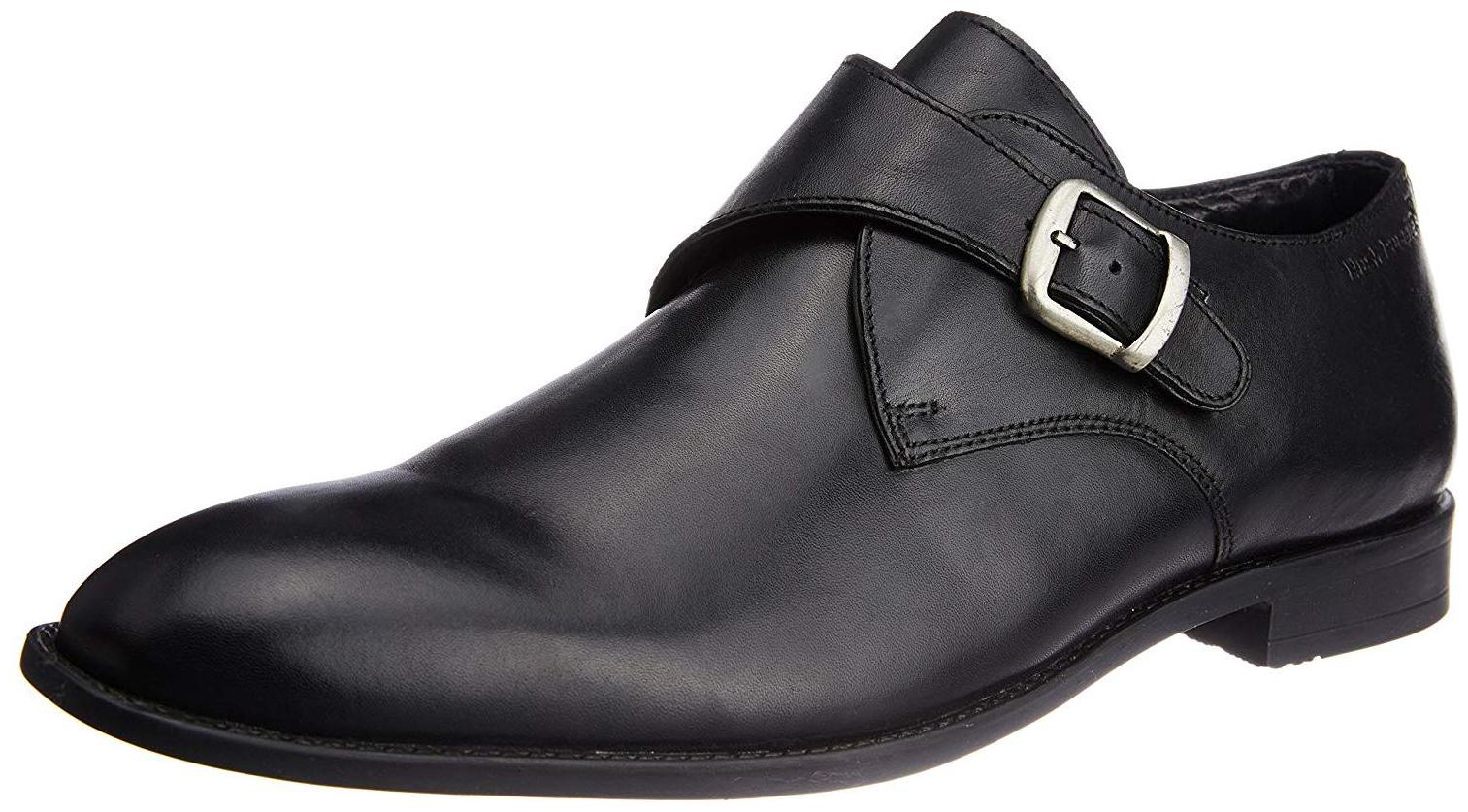 

Hush Puppies Men s Vito-Monk Strap Black Leather Formal Shoes (8546916)