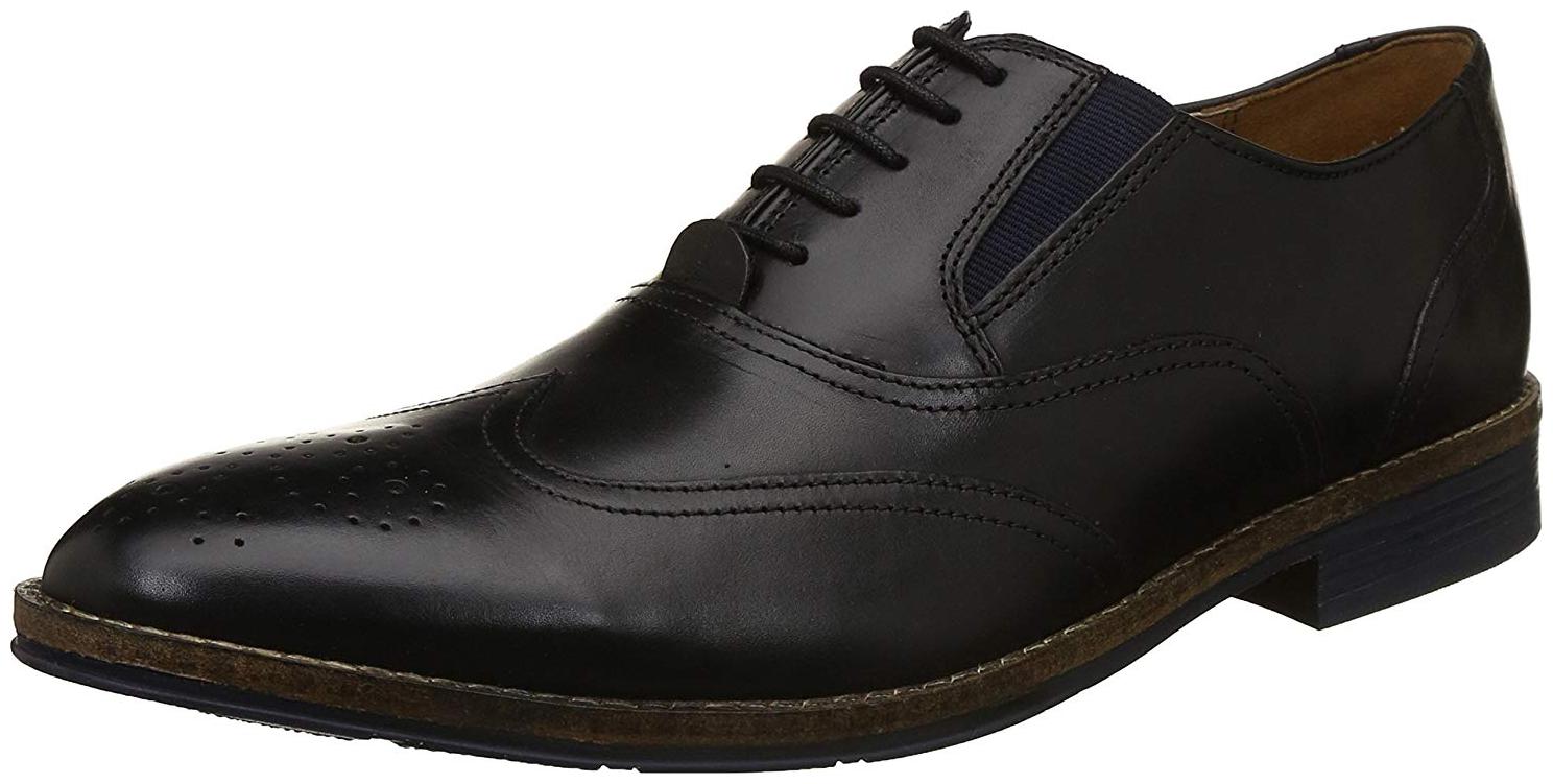 

Hush Puppies Men Bronson Elastic Derb Black Formal Shoes - 8246806