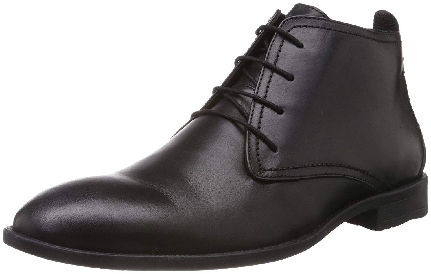 

Hush Puppies Men s Vito Mid-Cut Black Formal Shoes (8046802)