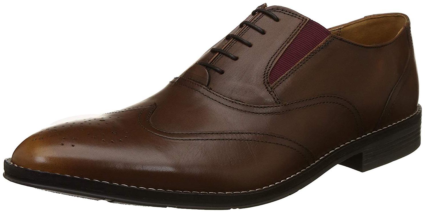 

Hush Puppies Men Bronson Elastic Derb Tan Formal Shoes - 8243806