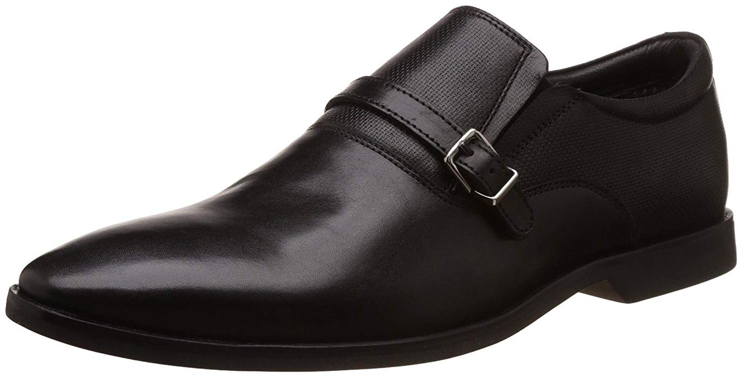 

Hush Puppies Men s Aaron Matrix Loafer Black Leather Formal Shoes (8546947)