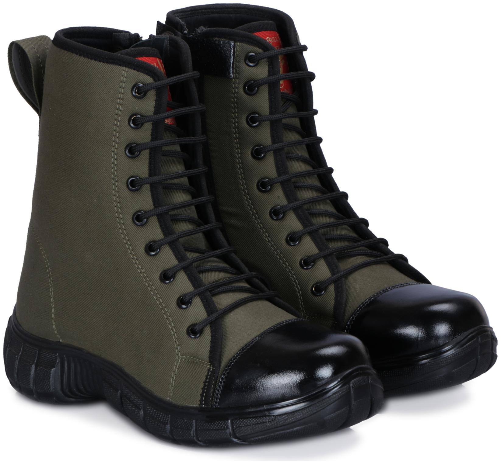 

ICE BULL LEATHER Men Green Outdoor Boots - IBL502