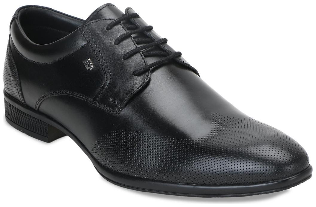 

ID Men Black Leather Lace Up Formal Shoes