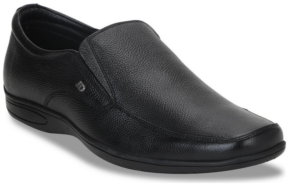 

ID Men Black Leather Slip On Formal Shoes