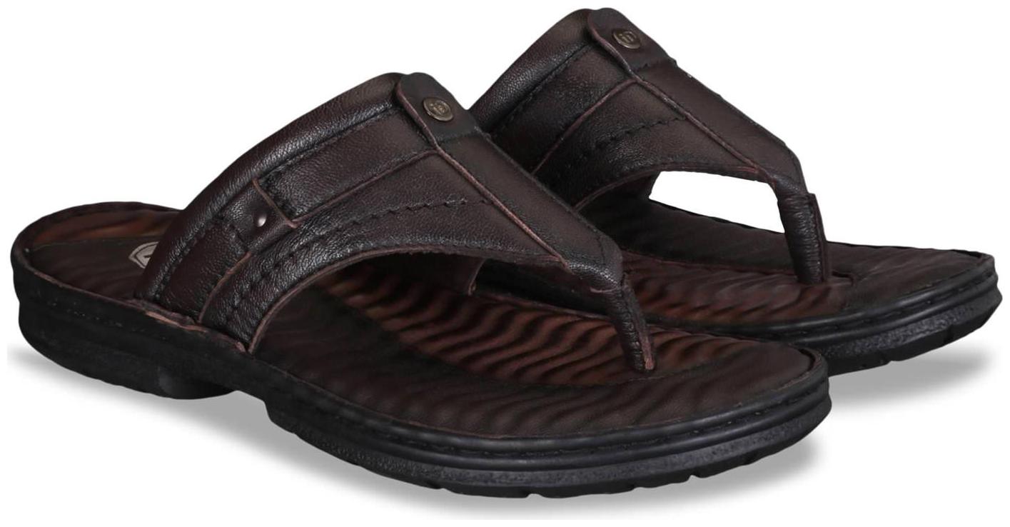 

ID Men Brown Slippers Flip-Flops