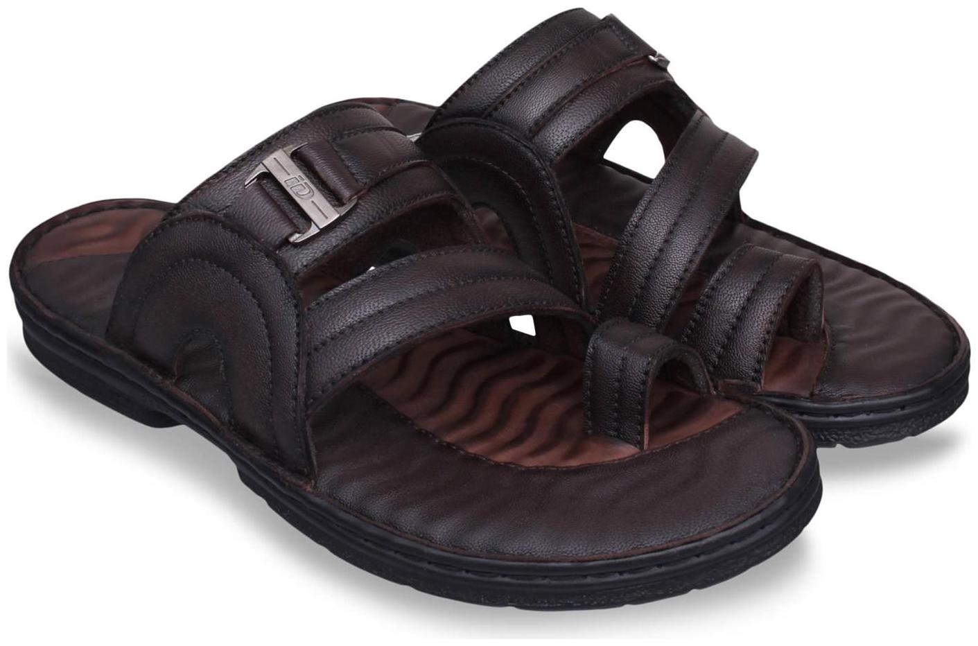

ID Men Brown Slippers Flip-Flops