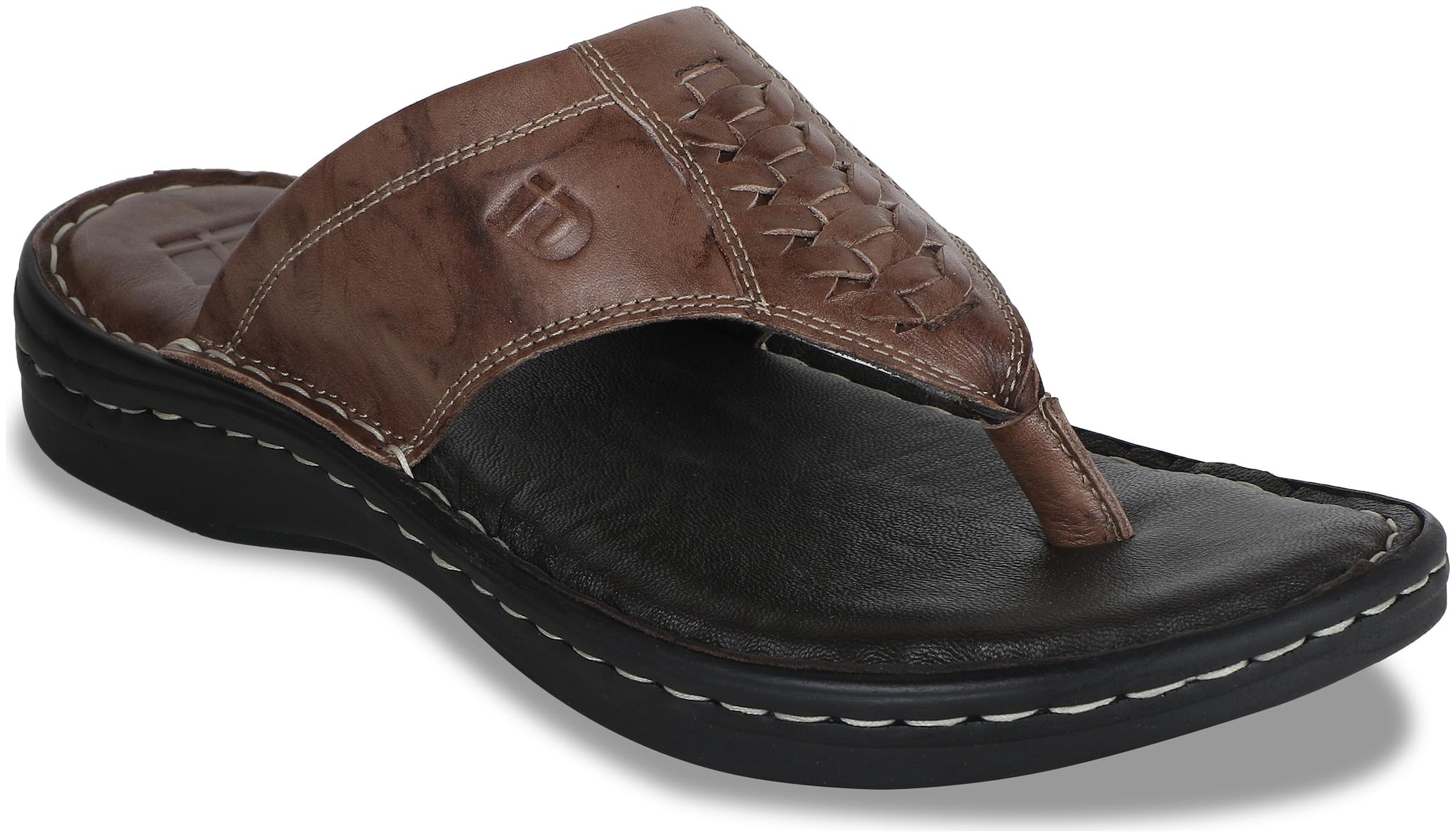 

ID Men Brown Slippers Flip-Flops