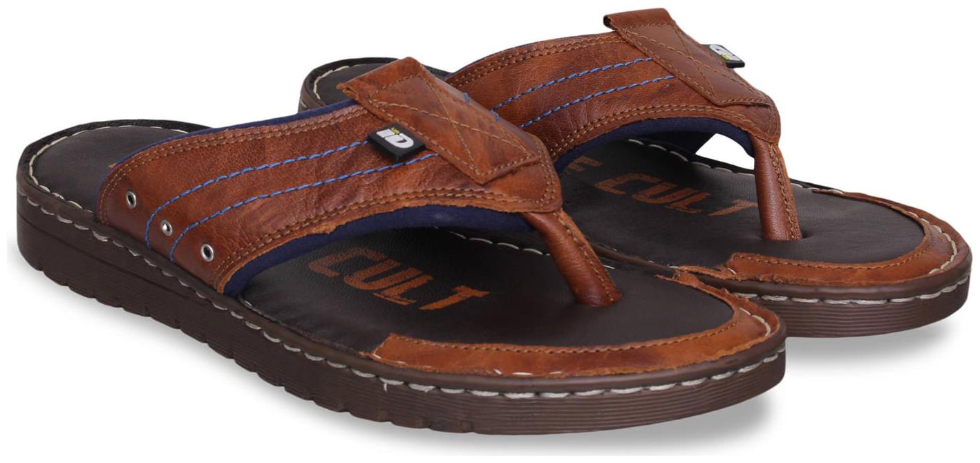 

ID Men Tan Slippers Flip-Flops